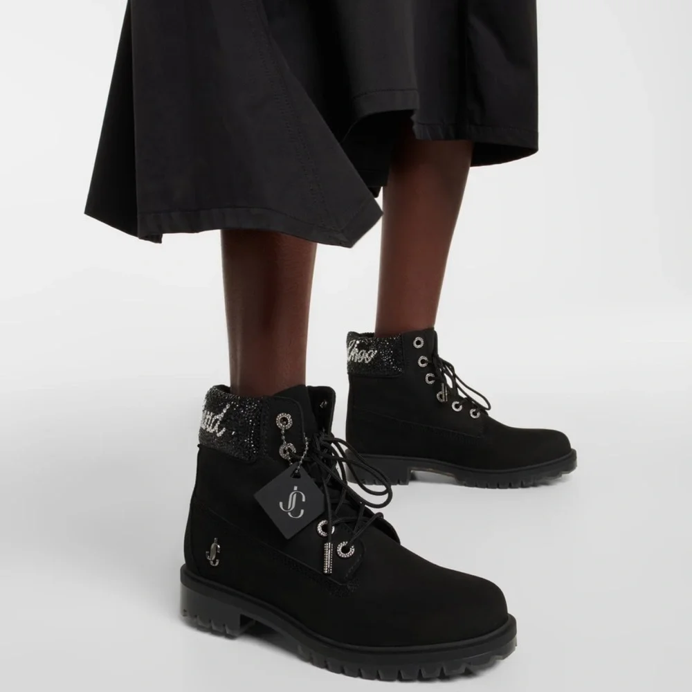 New JIMMY CHOO x Timberland embellished Swarovski boots Size 37 - Picture 15 of 15